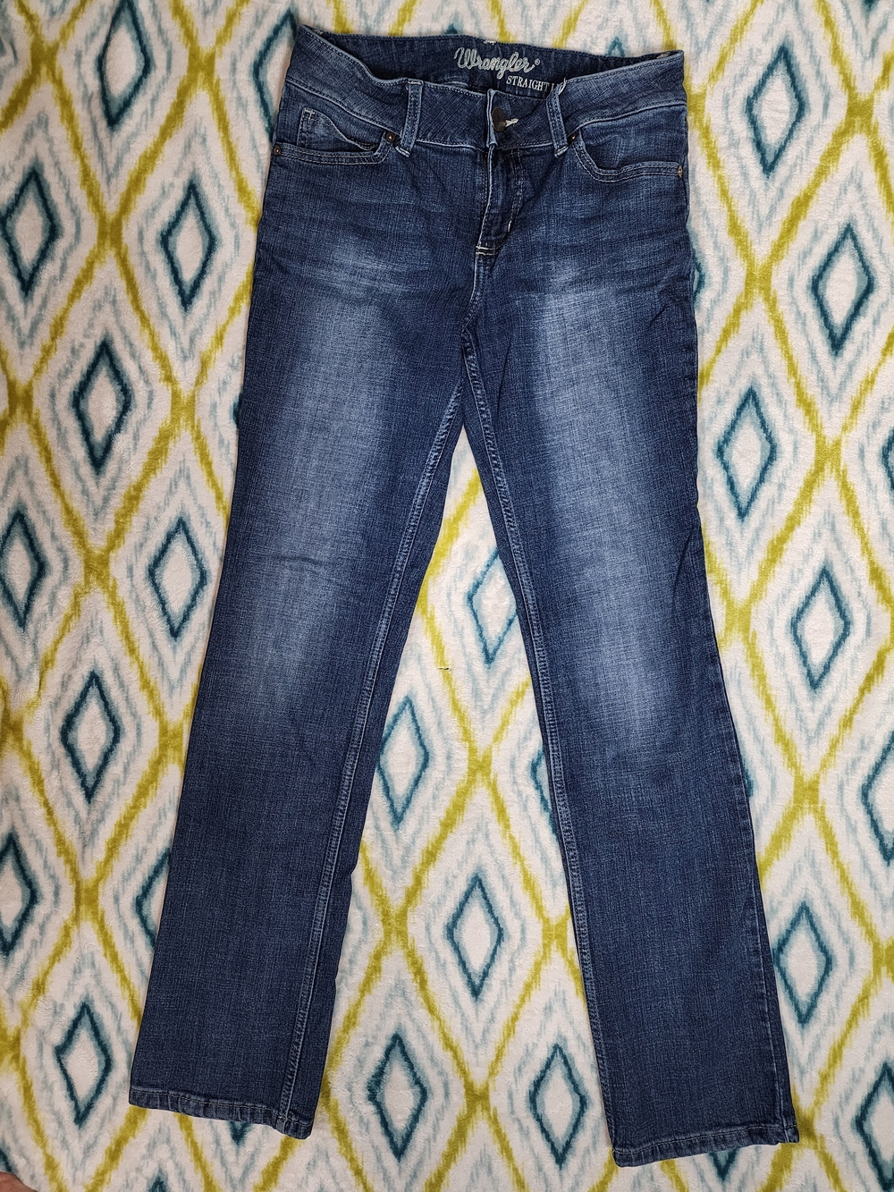 Wrangler Women's Straight Leg Jeans - Dark Blue Wash